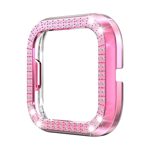 Snygg Rhinestones Smart Watch Skyddsplätering Cover Case Shell För Versa 2 Jikaix Pink
