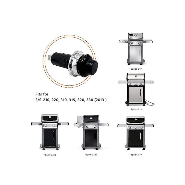 2x 66220 Tennknapp/strømbryter kompatibel med Spirit E/s-210 220 310 315 320 330 Griller, 7642 7643