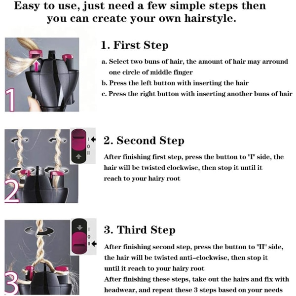 Elektroniskt Quick Twist hårflätning Verktyg Automatisk hårflätning