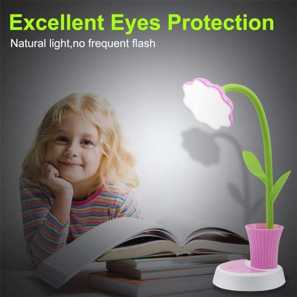 Sænglampe til barn, Creative LED Opladningsbar skrivebordslampe Eye