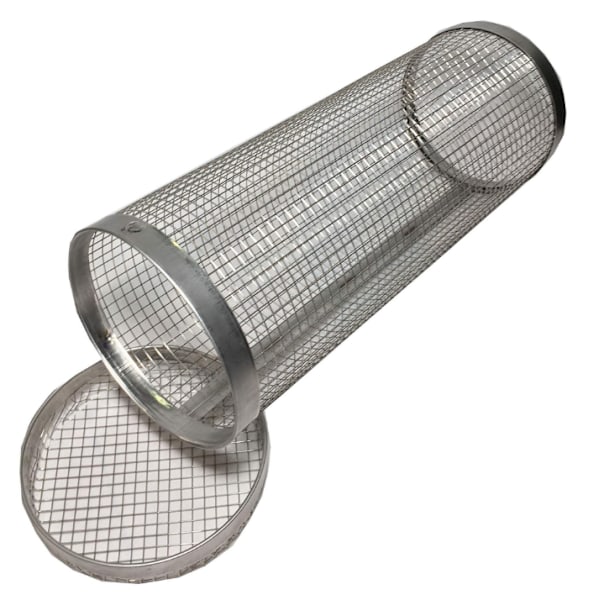 Grillkorg i rostfritt stål med nätcylinder 30CM
