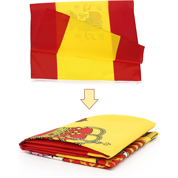 2 stk Spania flagg 3x5 fot 2022 World Cup dekorasjoner