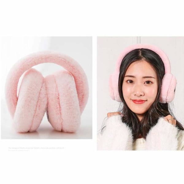 Hodetelefoner Ørevarmere deksel Trådløst musikk øredeksler Headset for reiser utendørs-rosa