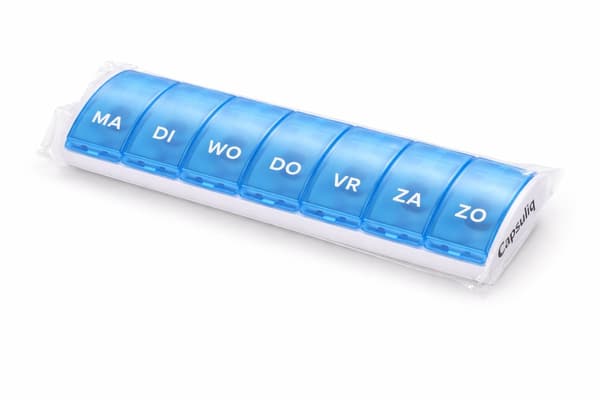 7-dagars pillerask Liten medicinorganisatör Orange Orange