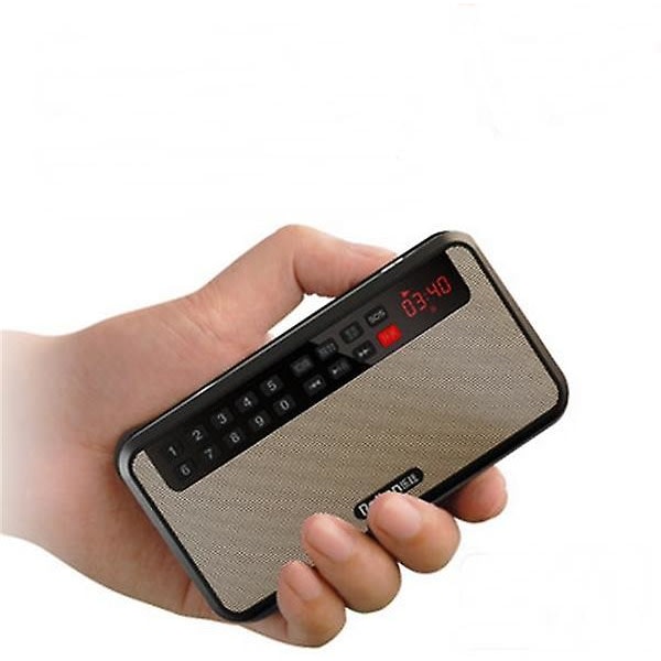Rolton T60 bærbar MP3-stereospiller Lydhøyttaler FM-radio med LED-skjermstøtte TF Card Play