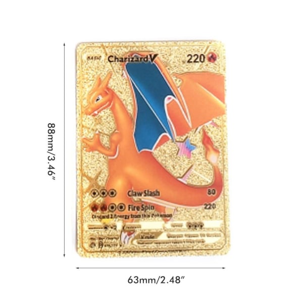 Sarjakuva Anime Gold Fil Trading Card Set för barnbrädspel och samlarföremål guld Gold