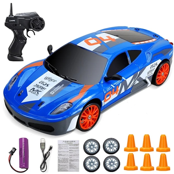 2.4G Drift RC Bil 4WD RC Drift Billeksak Fjernkontroll GTR modell AE86 Kjøretøy Bil RC Racing Billeksak for barn Julegaver 09-1B