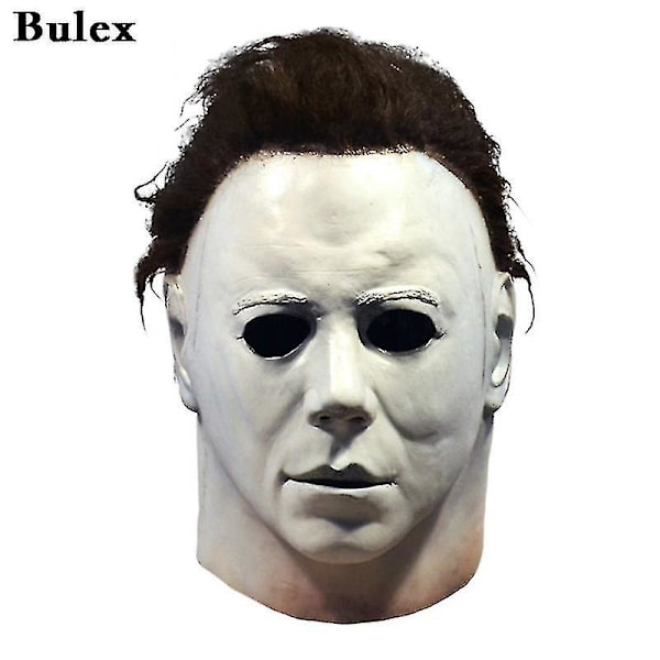 Bulex Halloween 1978 Michael Myers Maske Skrekk Cosplay Kostyme Latexmaske Halloween Rekvisita for Voksne Hvit Høy Kvalitet