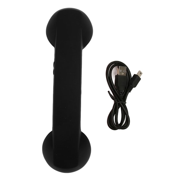 Bluetooth Telefonlur Retro Strålningssäker Uppladdningsbar Trådlös Mobiltelefonlur Mottagare Svart