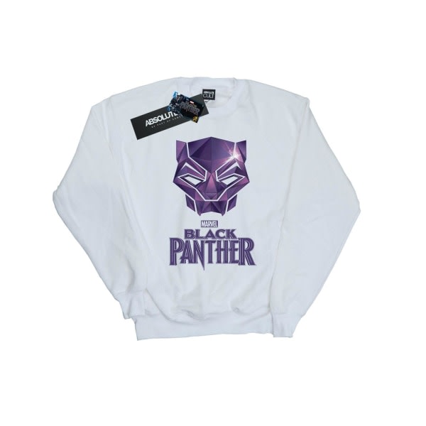 Marvel Womens/Ladies Black Panther Mask Logo Sweatshirt M Hvid Hvid M