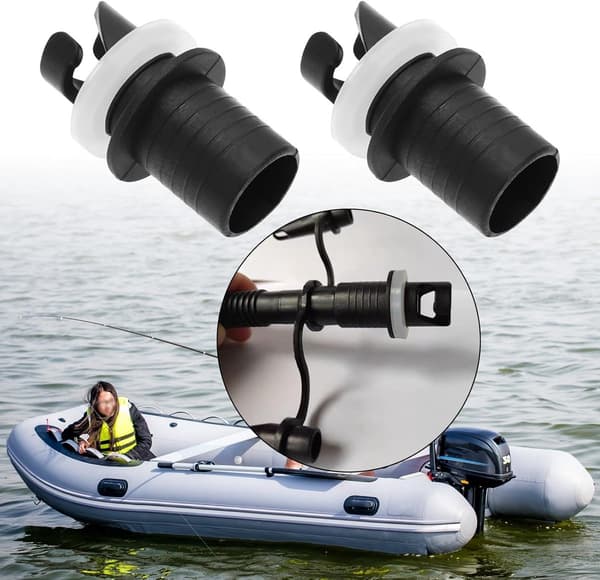 Oppustelig Båd Ventil Adapter Sæt med 2 SUP Pumpe Stik til Kajak