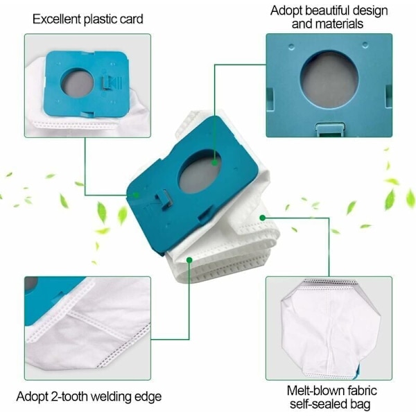 12 stycken Clean Station-påsar för Samsung Bespoke Jet VCA-ADB95, VS20A95923W, dammsugarpåsar, vakuumpåsar, dammsugartillbehör-XF5-