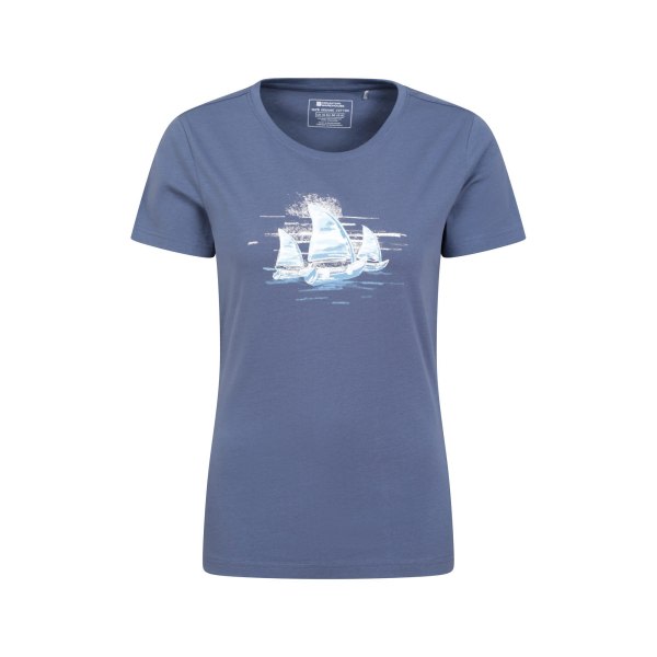 Mountain Warehouse Ekologisk T-shirt för kvinnor/kvinnor för segelbåt 20 UK Blue 20 UK