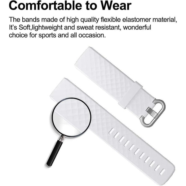 Vattentätt klokke Fitness Sportband Armbånd kompatibel med Fitbit Charge 4 / Fitbit Charge 3 Se- Multi Color White White Small