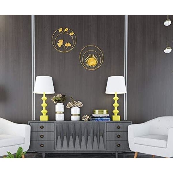Metalline seinään ripustettava Ginkgo Biloba Gold Decor seinätaide ripustettava veistos kotiin olohuoneeseen makuuhuoneeseen
