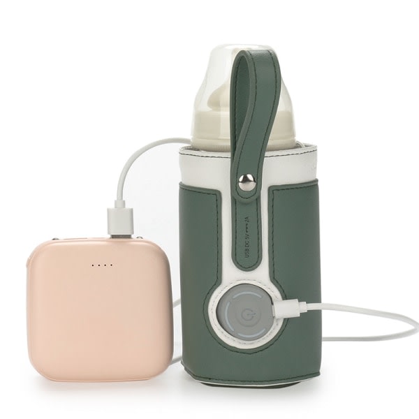 USB Milk Heat Keeper Portable Car Travel Flaskevarmer - Grønn
