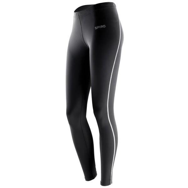 Spiro Kvinner/Kvinner Bodyfit Performance Base Layer Leggings XL- Svart XL-2XL