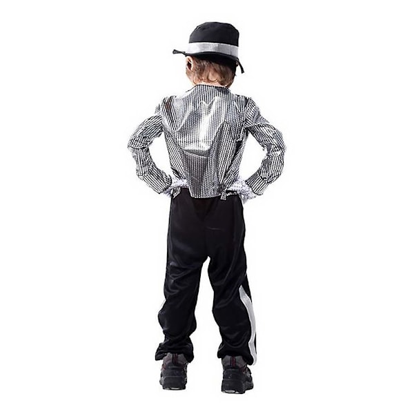 Barn Michael Jackson Cosplay Kostym Pojkar Flickor Performance Outfits Set Halloween Fest Fancy D 6-8 Years