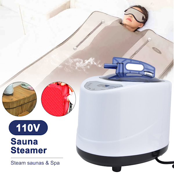 1000W Sauna Dampmaskine Bærbar Sauna Dampgenerator Røgmaskine til Hjem Spa US-stik 110V