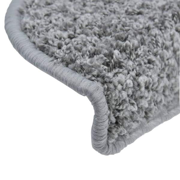 vidaXL Trappematter 15 stk. grå 56x17x3 cm-XF3-