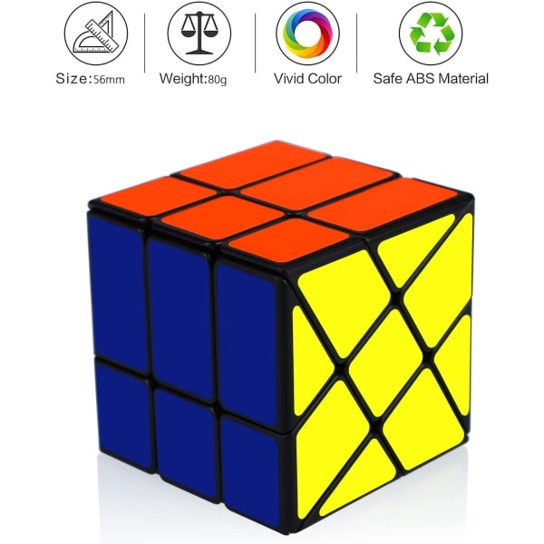 Windmill Cube Magic Puzzle Magic Speed ​​​​Cube Semesterpresent till Ch