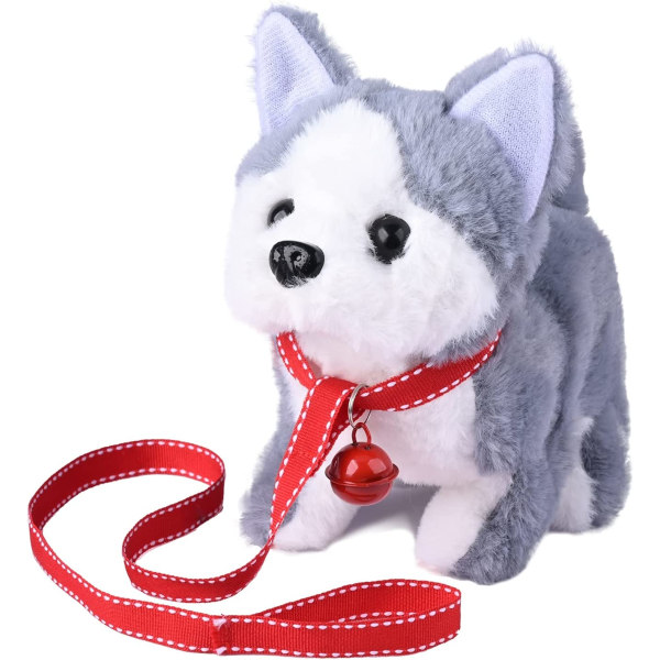Plysj Husky Dog Toy Puppy Electronic Interactive Pet Dog