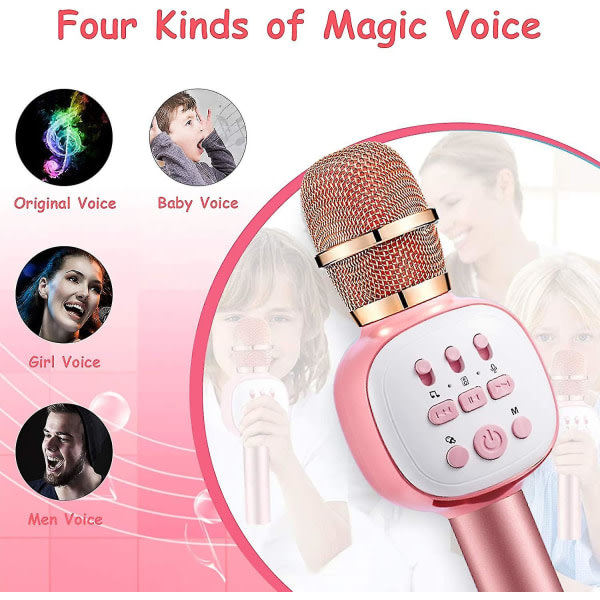 Barnmikrofon Mikrofon K69-rosa