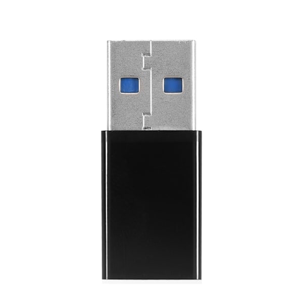 2 st USB 3.0 A hane till USB-C 3.1 typ C hona OTG data laddningsadapterkonverter svart