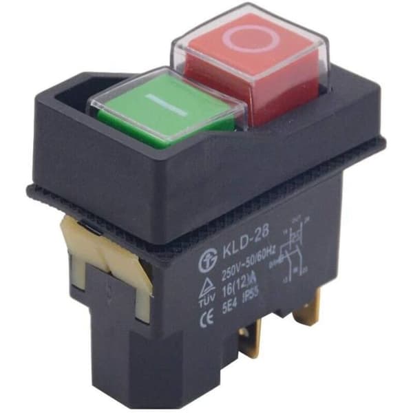 Waterproof Magnetic Switch, MoreChioce 4-Pin On/Off Push Button Start Stop Switch Machine Accessories 250V 16A, Sunny-FF-