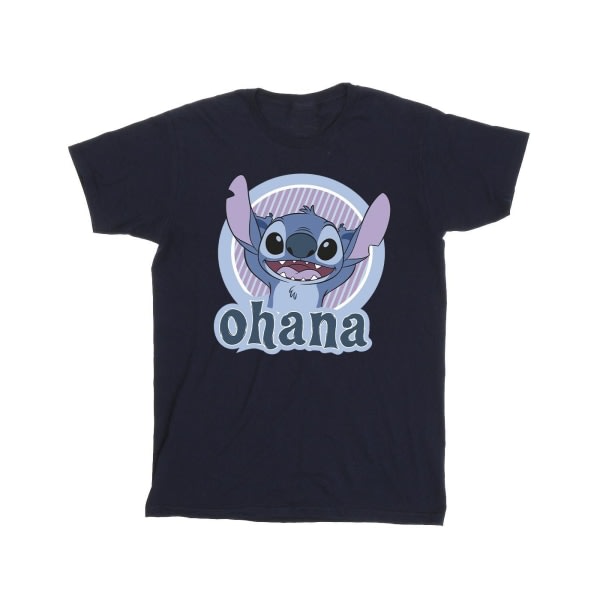 Disney Boys Lilo And Stitch Ohana Circle T-shirt 12-13 år Na marinblå 12-13 år