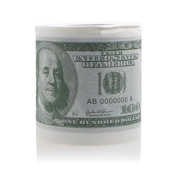 Sofirn $100 Dollars Bill Toalettpapirrull Funny Toalettpapir Gag Toalettpapir Wc Papir Toalett Nyhetsgave