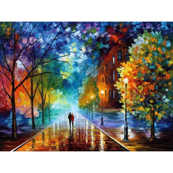 Maalaa numeroiden mukaan -setti 16 x 20 tuumaa DIY akryylimaalaus lapsille ja aikuisille aloittelijoille 3x suurennuslasilla, siveltimillä, maaleilla - Our Romance (ilman kehystä)