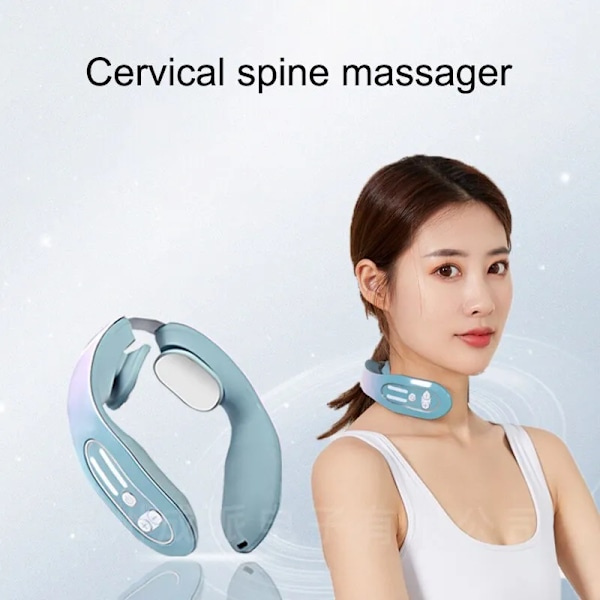 Nacke Massager Cervical Massasje Instrument Mikro Strøm Puls Vibrasjon Elting og Nakke Fysioterapi