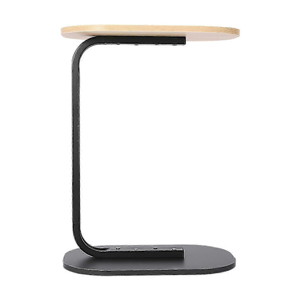 C-shaped Side Table Freestanding Coffee Table-FF- Log Black