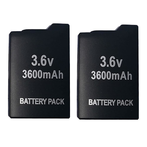 3600mah Batteri 2-pak + 2-i-1 Data- og opladningskabel Kompatibel med Sony Psp 1000 Psp Fat Psp-110