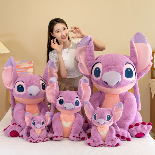 2024 Jätteängel och Stitch plyschleksaker tecknad kawaii djur par sovkudde mjukt material leksak barnpresent Ängel Ängel Ängel Angel 30cm