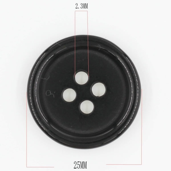 1 tum (25 mm) med flatback-hjerteknapper til DIY Craft Coat-knapper Svart pakke med 50 st.