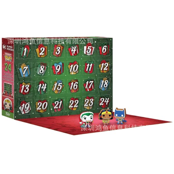 Julesalg Adventskalender feriekalender DC superhelt 24 lommer blindboks-FF-