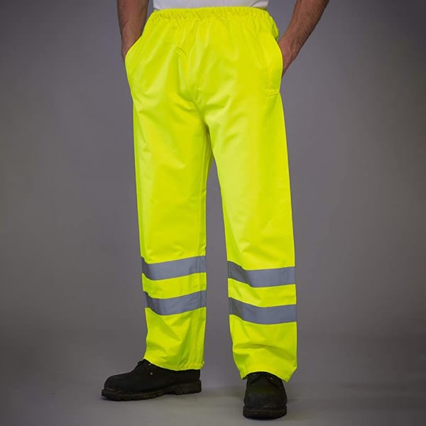 Yoko Herre Hi-Vis Vandtæt Contractor Over Pants (pakke med 2 Hi-Vis Yellow 2XL