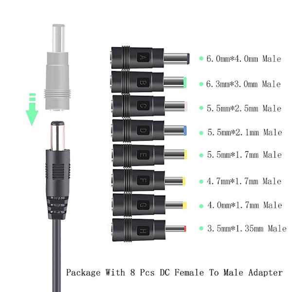 USB til strøm 5V til 12V Boost Converter 8 Adaptere USB A5