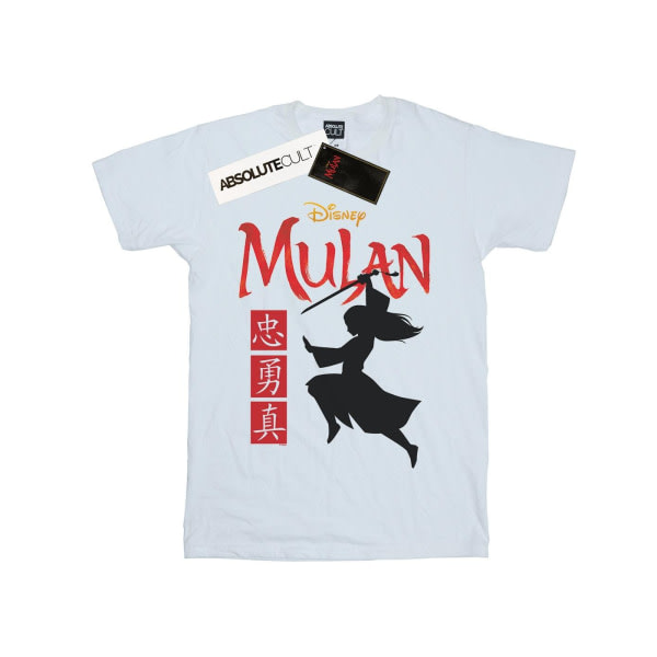 Disney Boys Mulan Movie Warrior Silhouette T-shirt 5-6 år Wh Vit 5-6 år