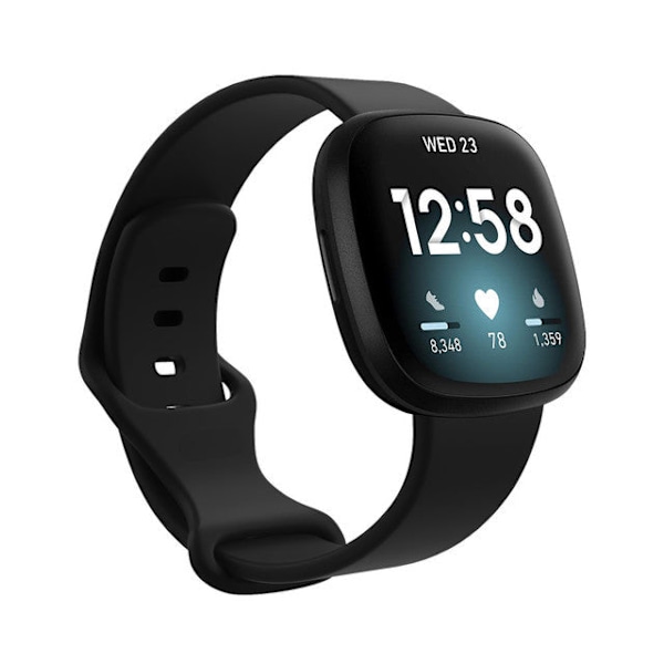 Farverigt Armbånd Håndledsrem til Fitbit Versa 3 Ur Blødt Bånd Correa til Fitbit Sense Versa3 Urrem Tilbehør Midnat Blå L Midnight Blue