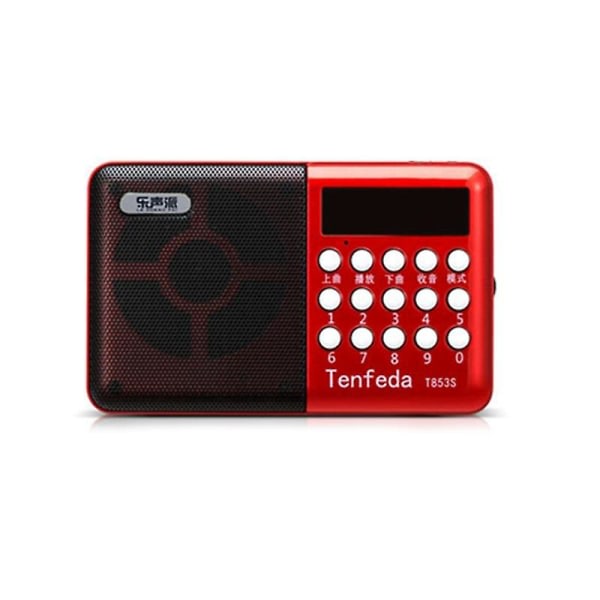 Bærbar FM-radio Håndholdt Digital USB TF MP3-spiller Høyttaler Oppladbar Strøm av
