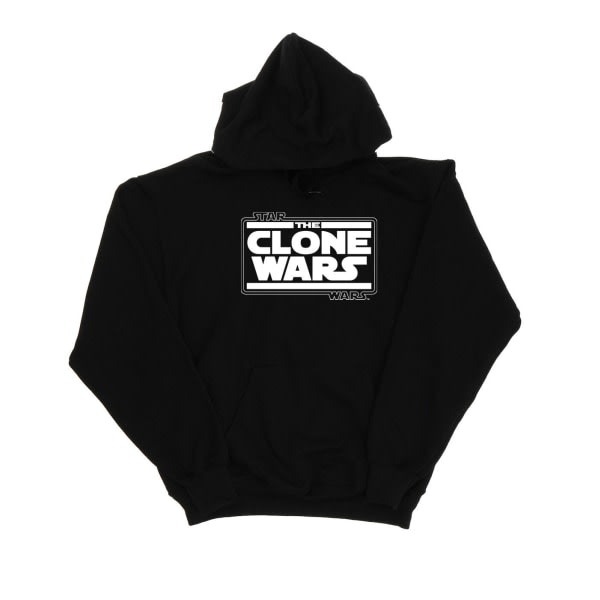 Star Wars Men's Clone Wars Logo hettegenser XXL Svart Svart XXL