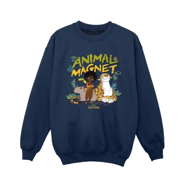 Disney Boys Encanto Animal Magnet Sweatshirt 9-11 år Marineblå Bl Marineblå 9-11 år