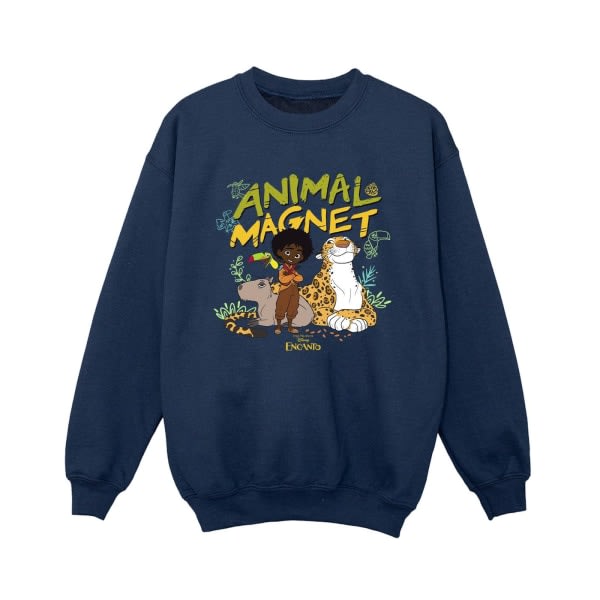 Disney Boys Encanto Animal Magnet Sweatshirt 9-11 år Navy Blue Bl Navy Blue 9-11 år