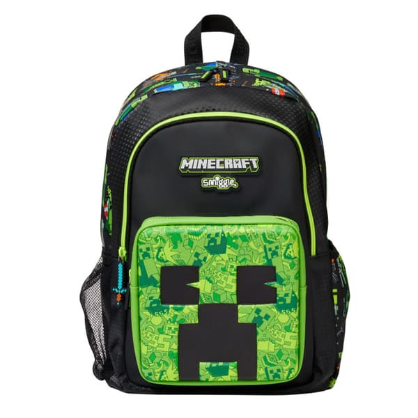 Grøn Minecraft Stor Rygsæk (42*30CM)