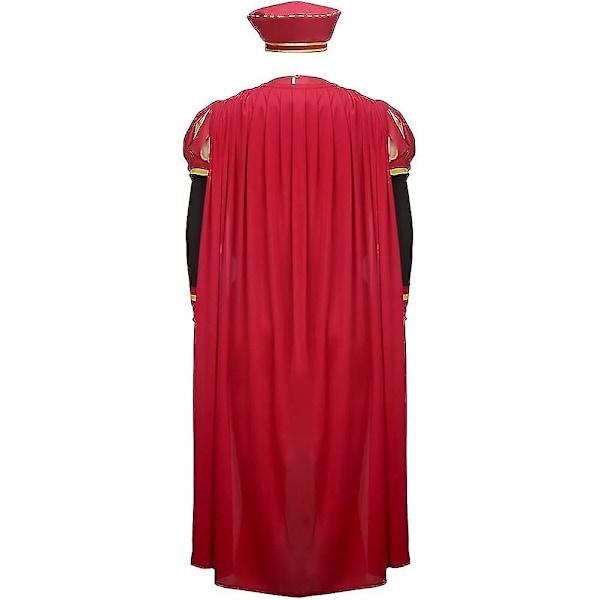 Herr Farquaad Kostym Kung Robe Röd Kappa Med Hatt Cosplay Outfit Halloween Jul Fancy Dress Party Tillbehör L