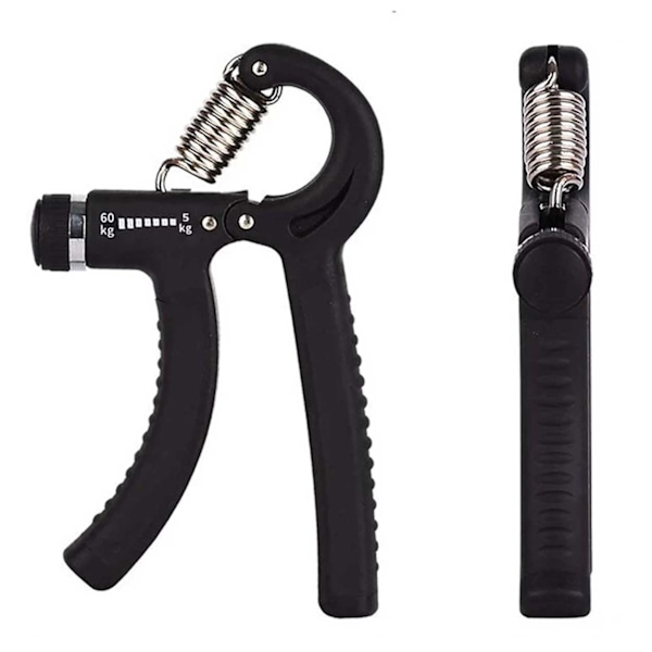 Justerbar håndtrener for grepstyrke 5-60kg Håndgrep Grep Trener svart
