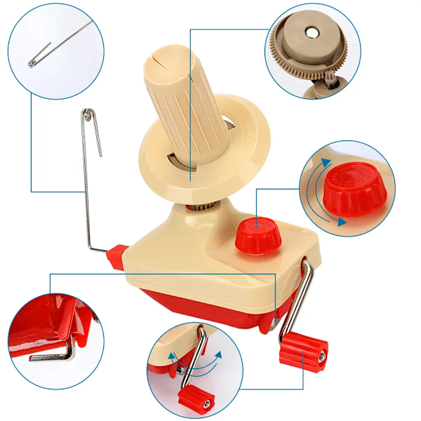 Fiber Ull Winder Maskin Sömnad Tillbehör Snöre Ball Hand Opererad Garn Winder